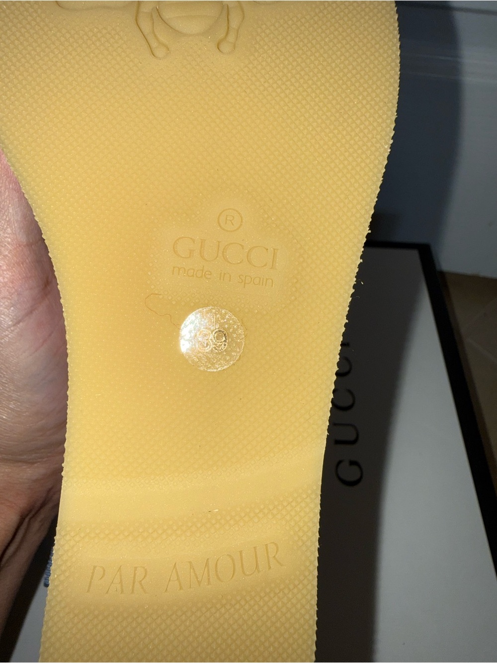 Gucci GG Marmont Espadrille Wedges Blue Leather Lace-Up Size 39 NIB - Picture 6 of 6